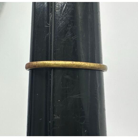 Czechoslovakia antique Art Deco gold tone brass green milk glass cameo ring 3.75 - Picture 8 of 10